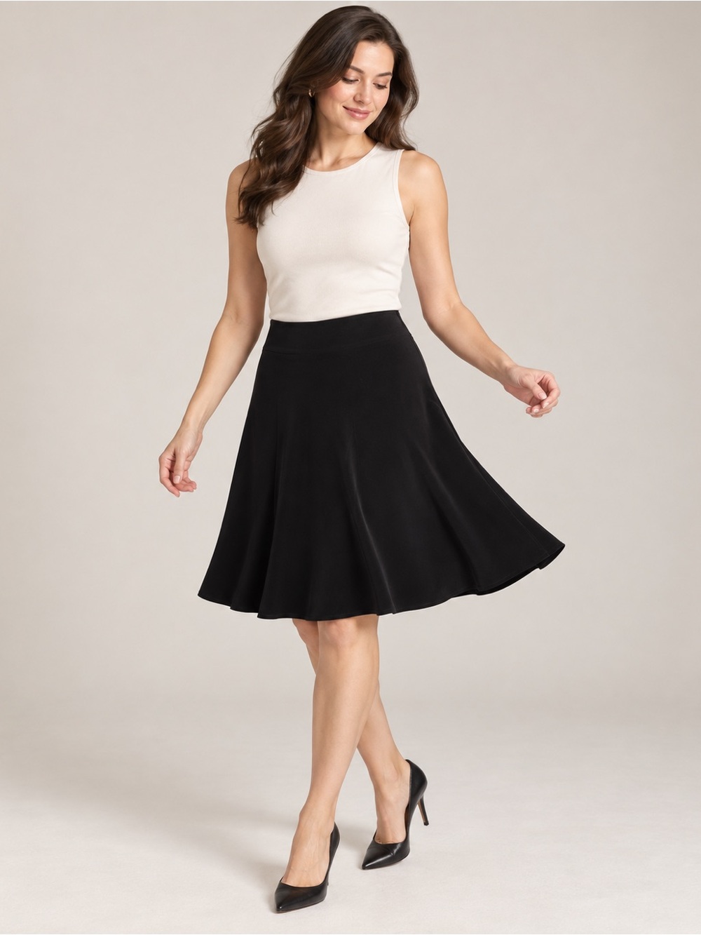 White House Black Market Black Circle Skirt